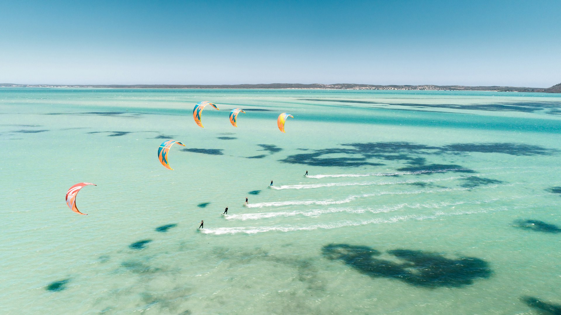 Water sports school in action
